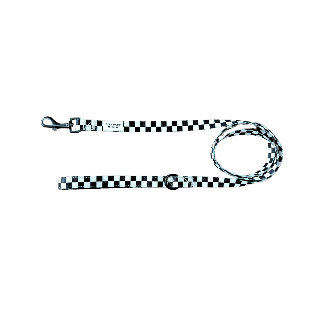 Walkies Race Me Black Dog Leash