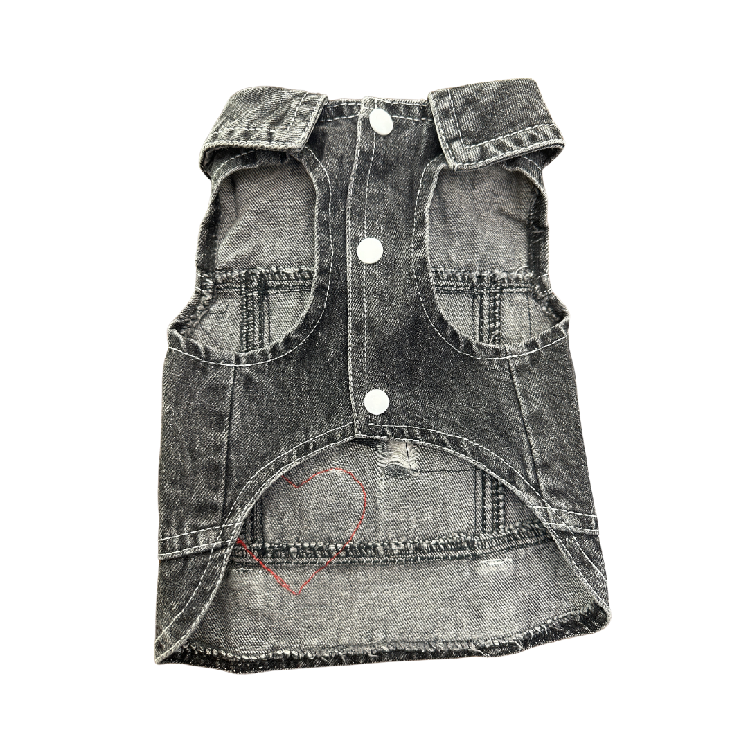 Denim Dog Vest "Fall Out Boy"