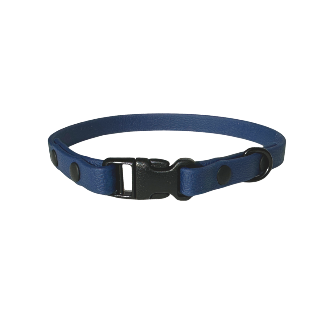 BioThane collar 3/8" navy blue