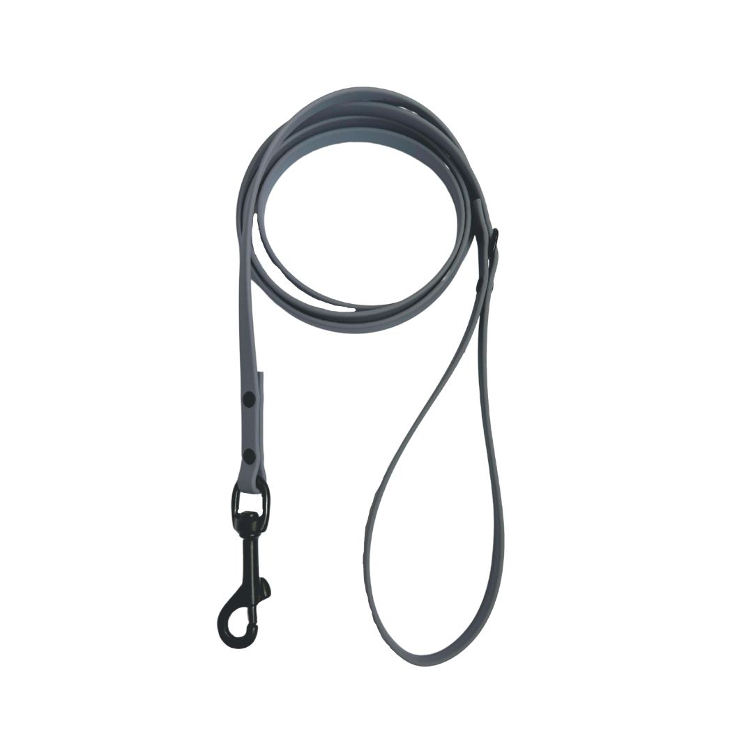 Biothane leash 3/8 gray