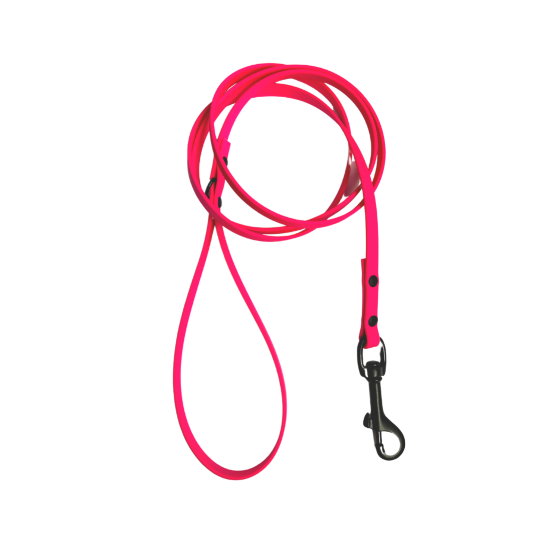 Biothane leash 3/8 neon pink