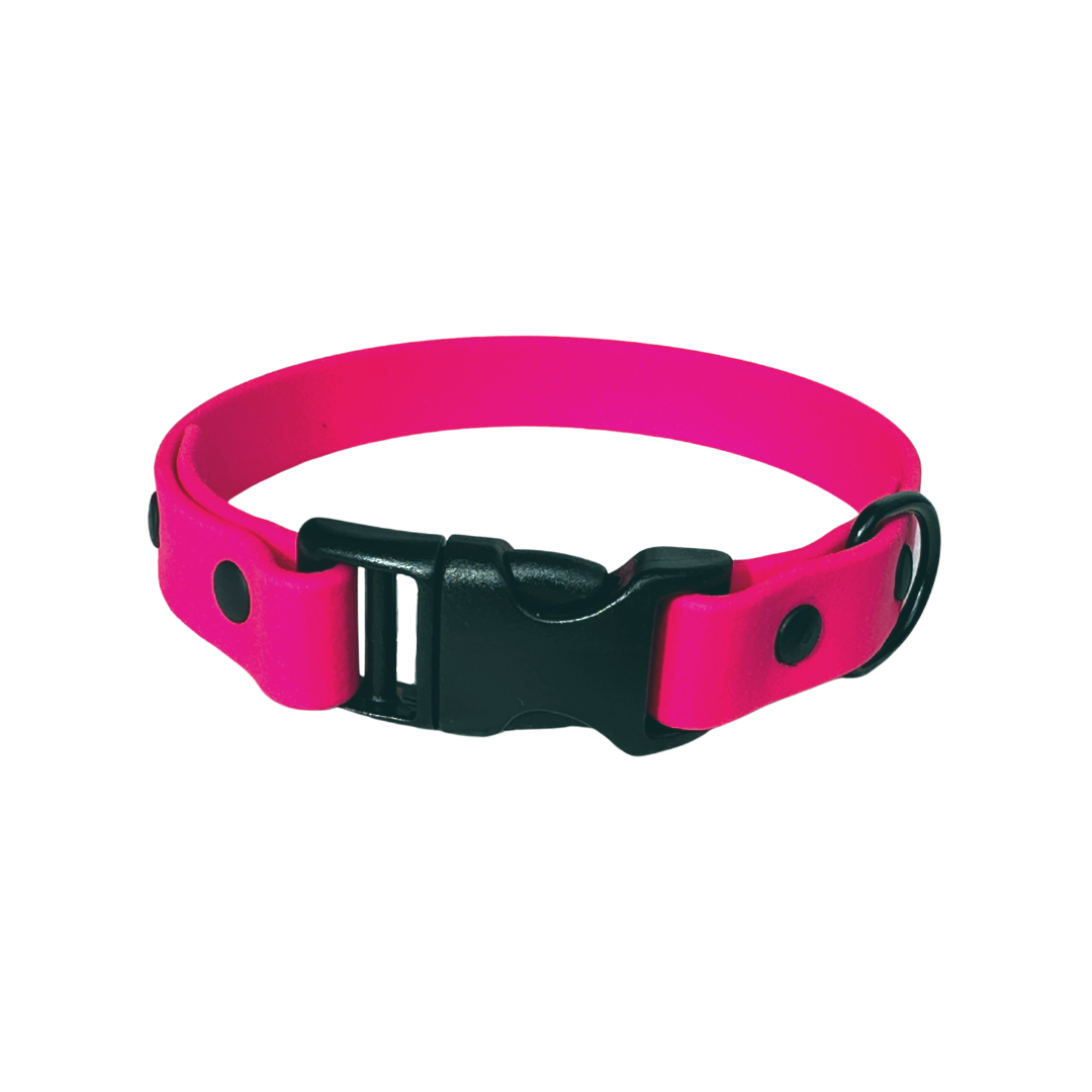 BioThane collar 5/8" neon pink