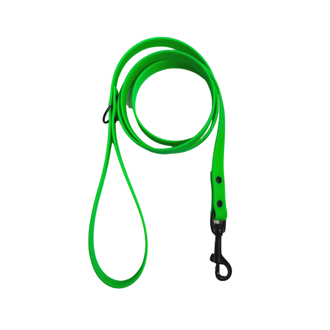 Biothane leash 5/8" neon green