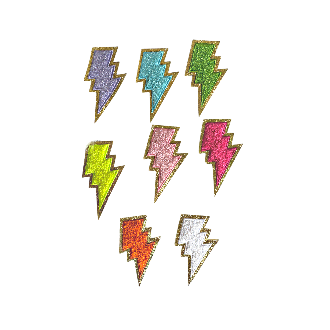 Chenille Lightning Bolt Patch