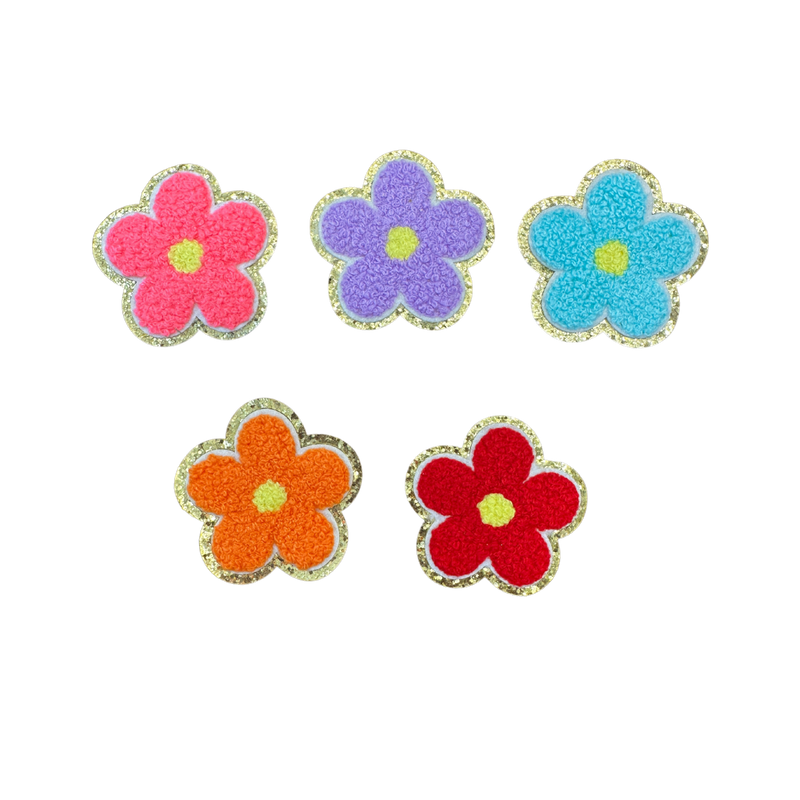 chenille flower patch for denim dog vests