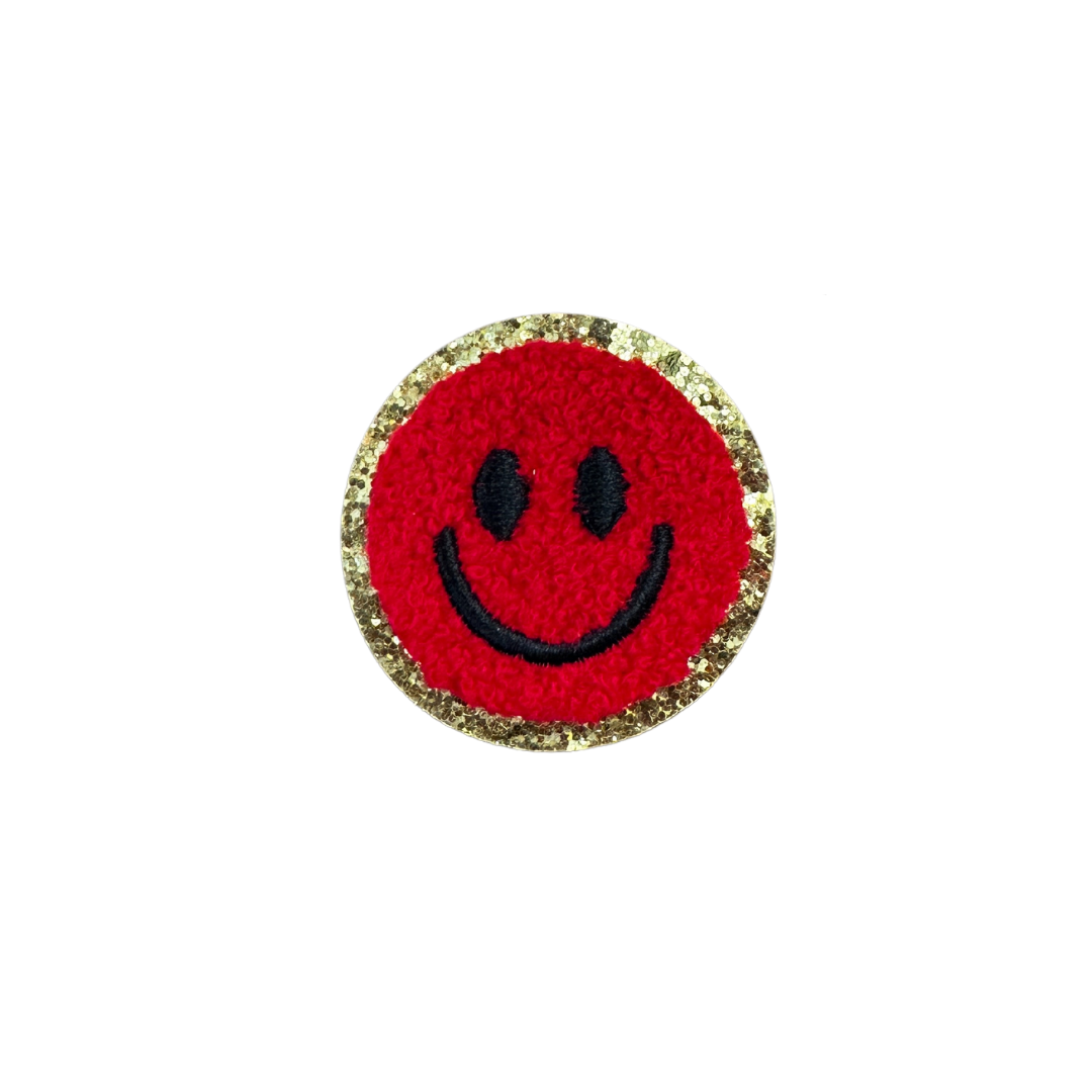 happy face 2 patch for denim dog vests