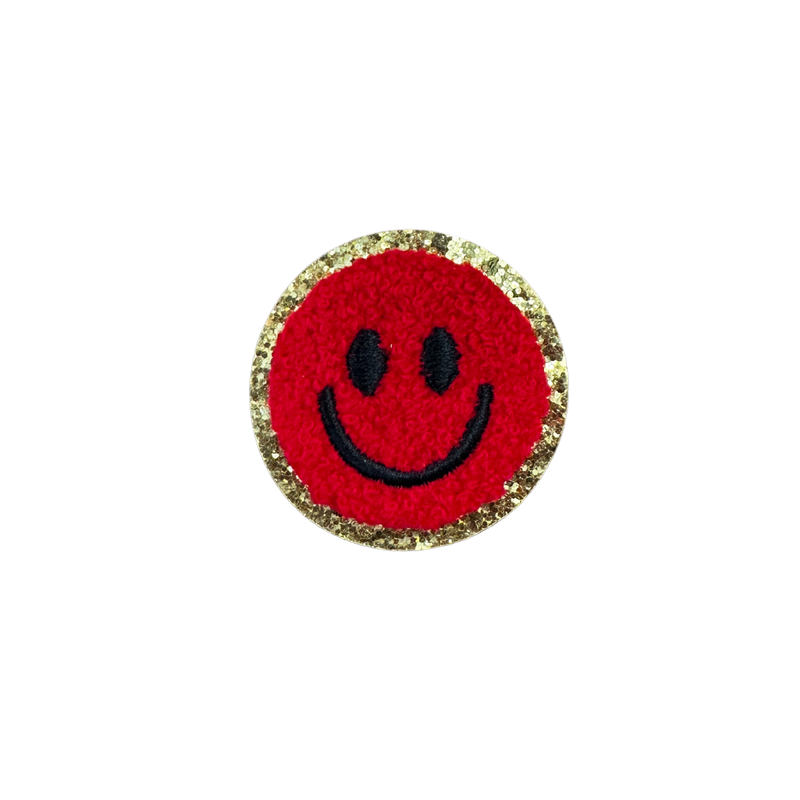 happy face 2 patch for denim dog vests