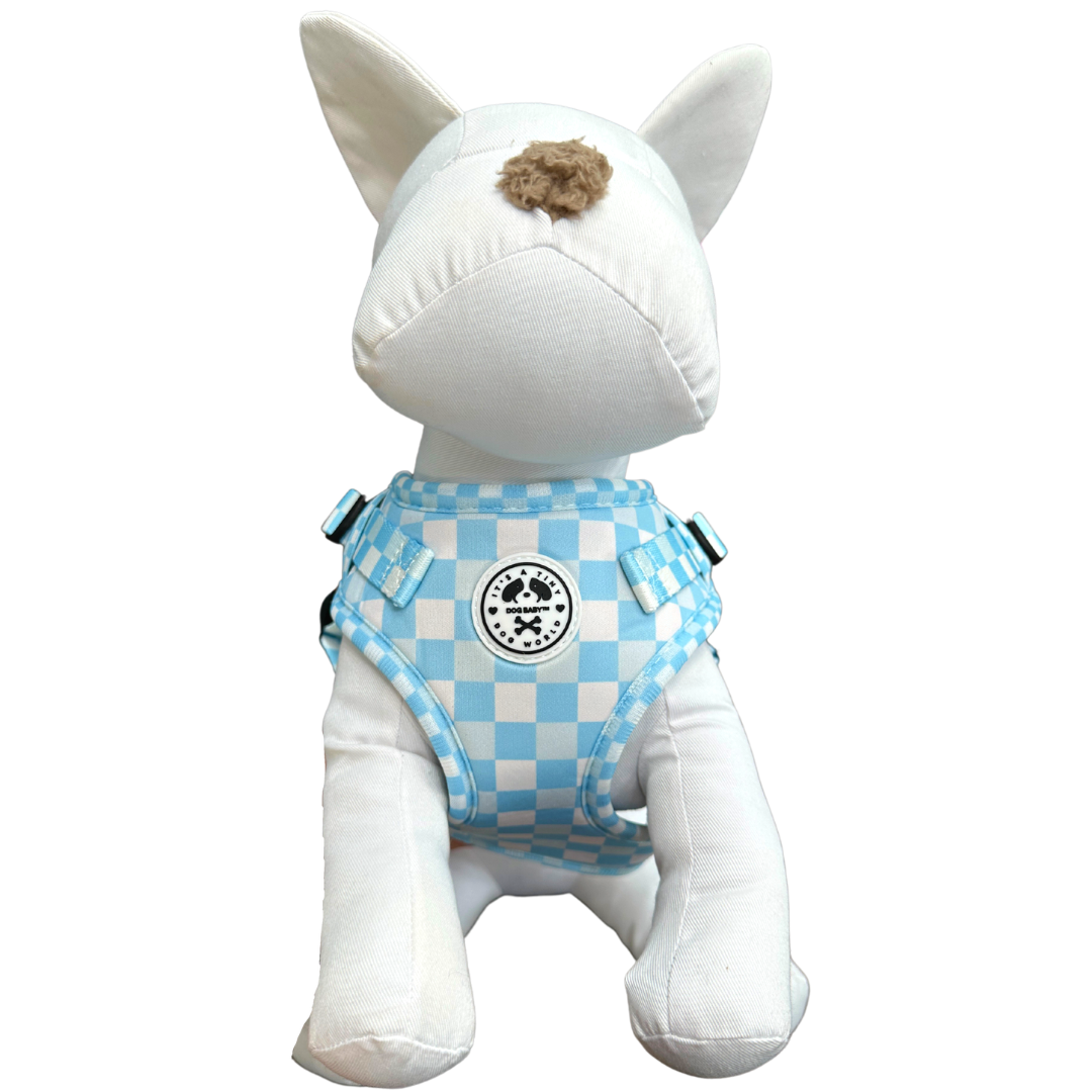 DOG BABY™ WALKIES Step-In Harness- Race Me Baby Blue