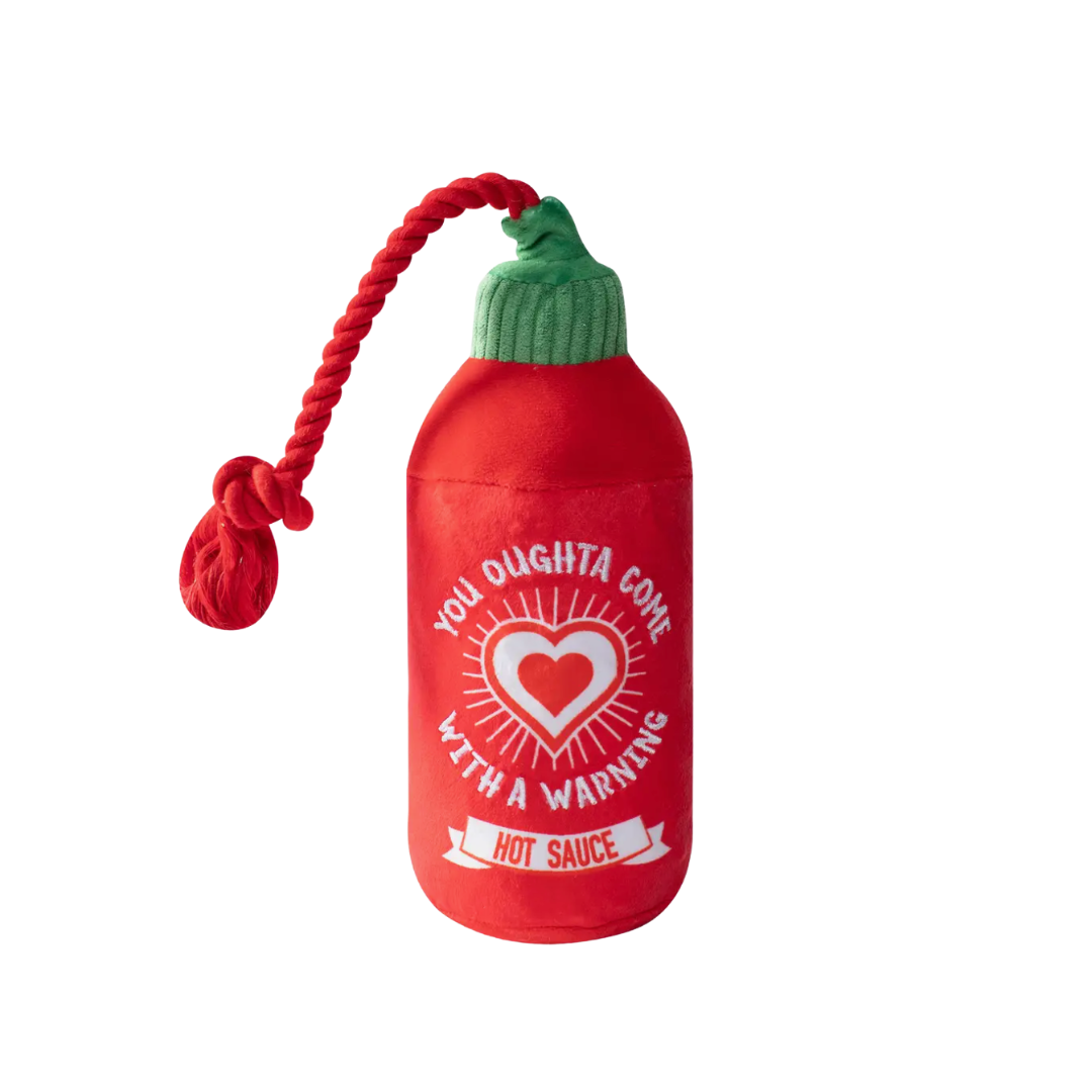 Hearts on Fire Hot Sauce Dog Rope Toy