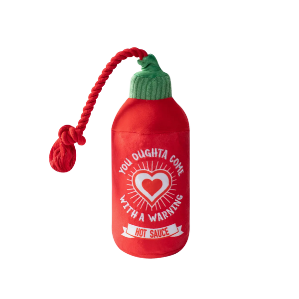 Hearts on Fire Hot Sauce Dog Rope Toy