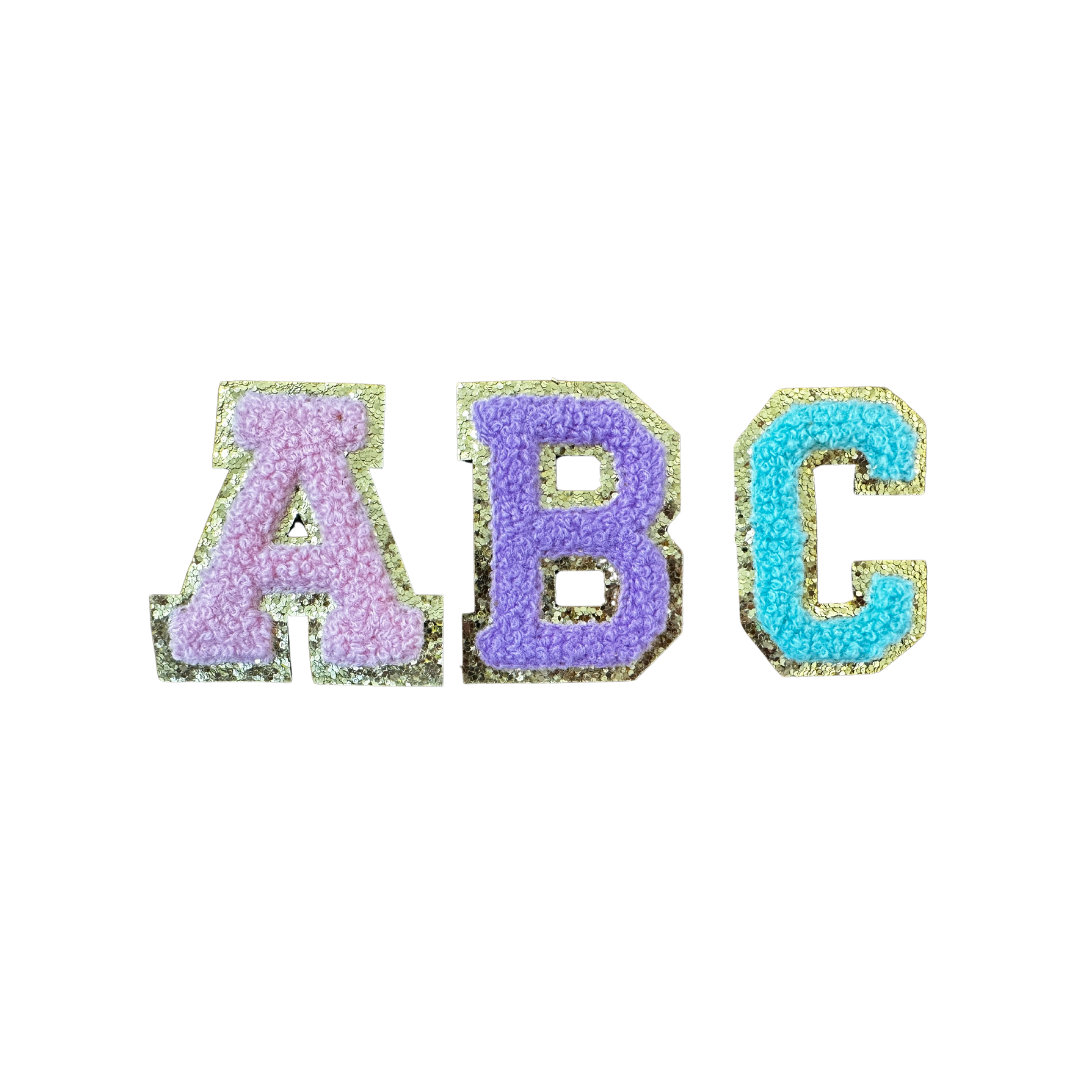 chenille letter patches for denim dog vests