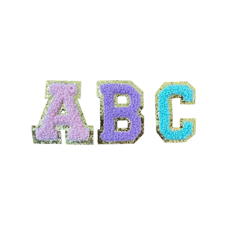 chenille letter patches for denim dog vests