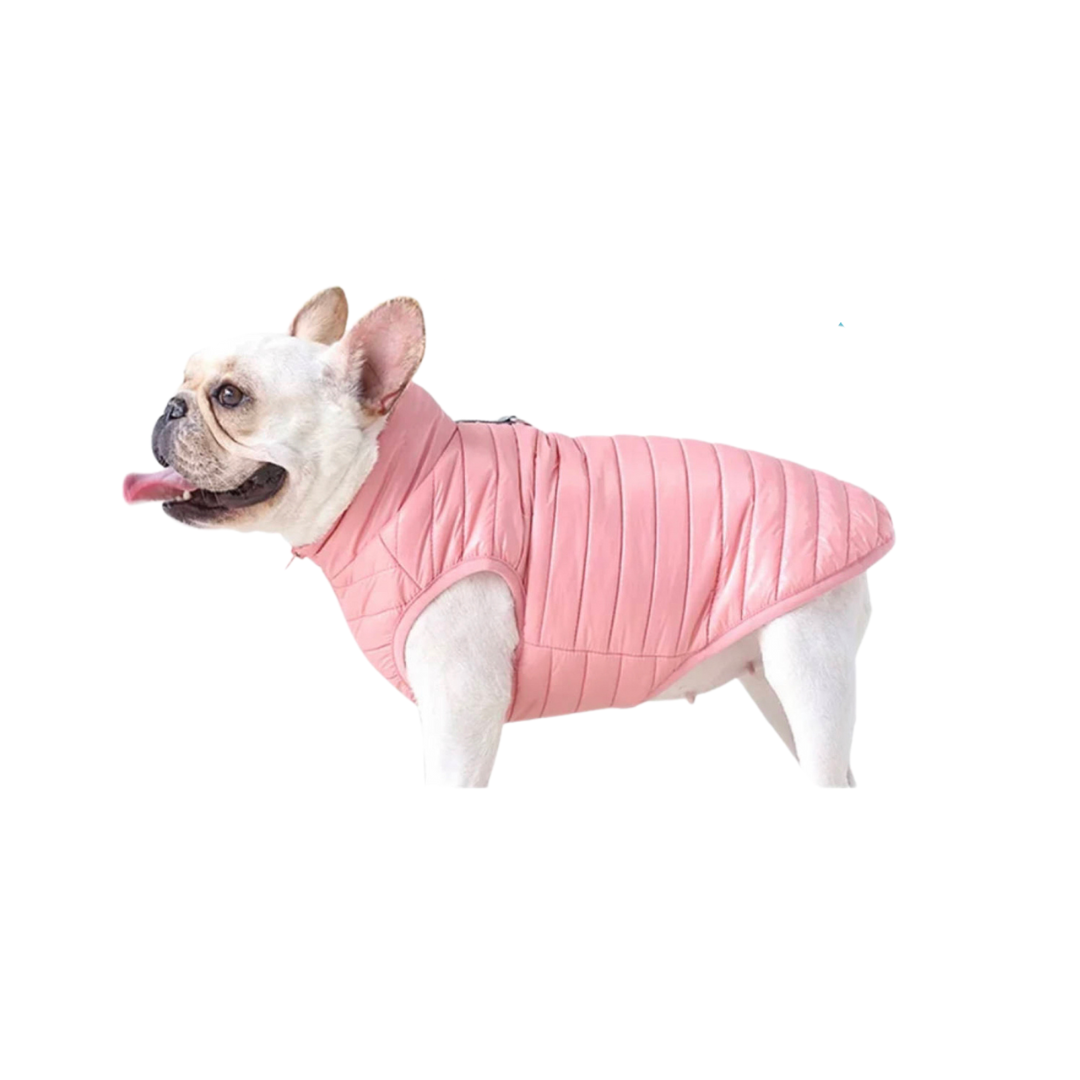 Pupagonia puffer vest for dogs blush pink