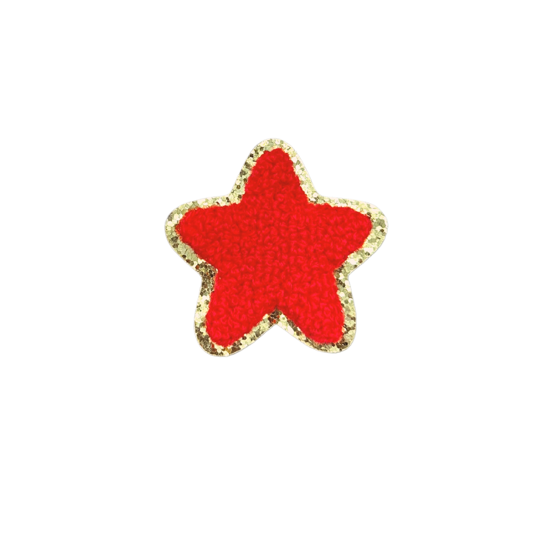 chenille star patch for denim dog vests